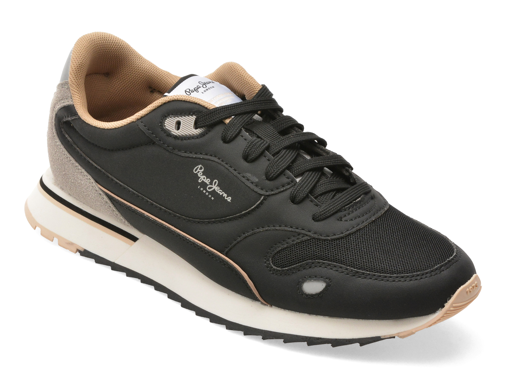 Pantofi sport PEPE JEANS negri, MS40033, din material textil