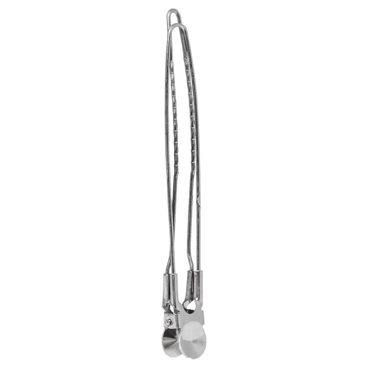 Clame de par din sarma, de otel, 120 mm, argintii, pentru coafuri profesionale, 12 bucati