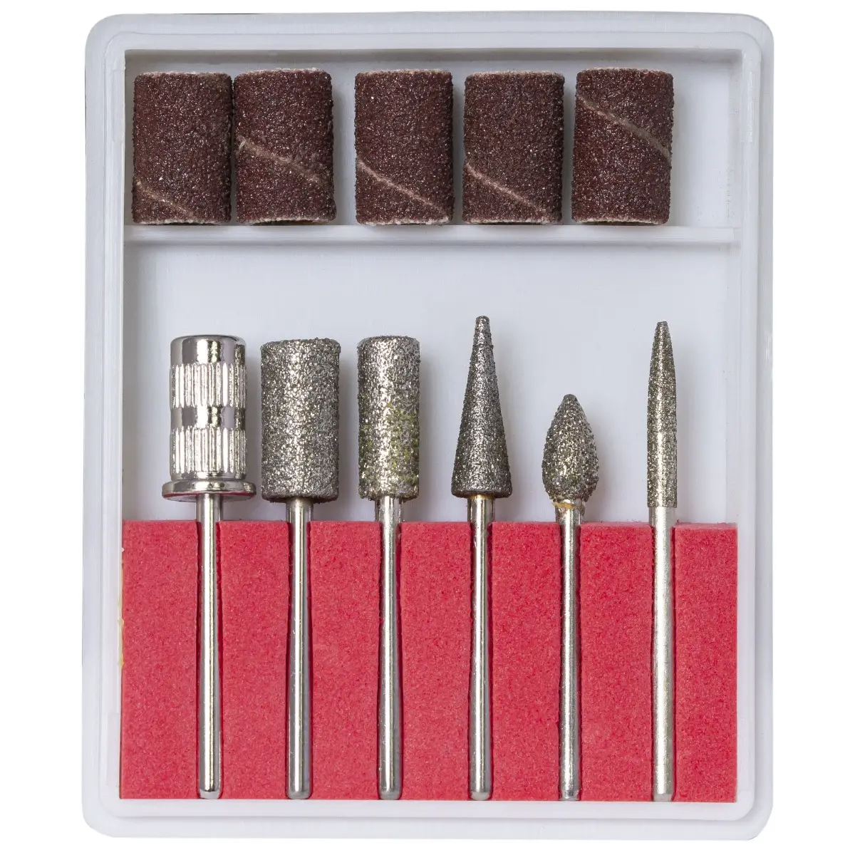 Set 6 capete freza unghii PRIMA diamantate - pilire, indepartare gel si cuticule