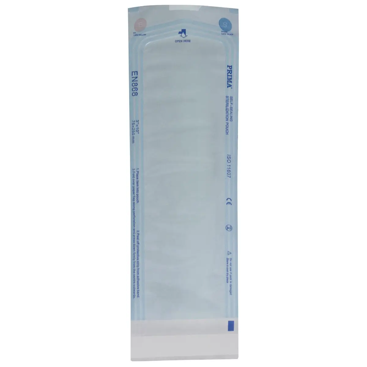 Pungi Sterilizare Autosigilante Autoclav, PRIMA, 75x250mm(55x200mm), 100 bucati