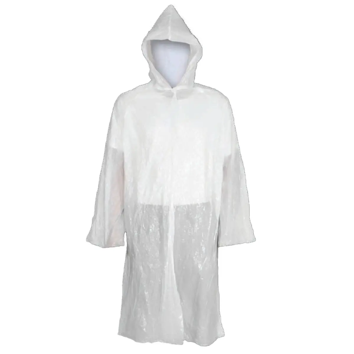 Pelerina de ploaie de unica folosinta transparenta, cu gluga - PRIMA, set 10 bucati