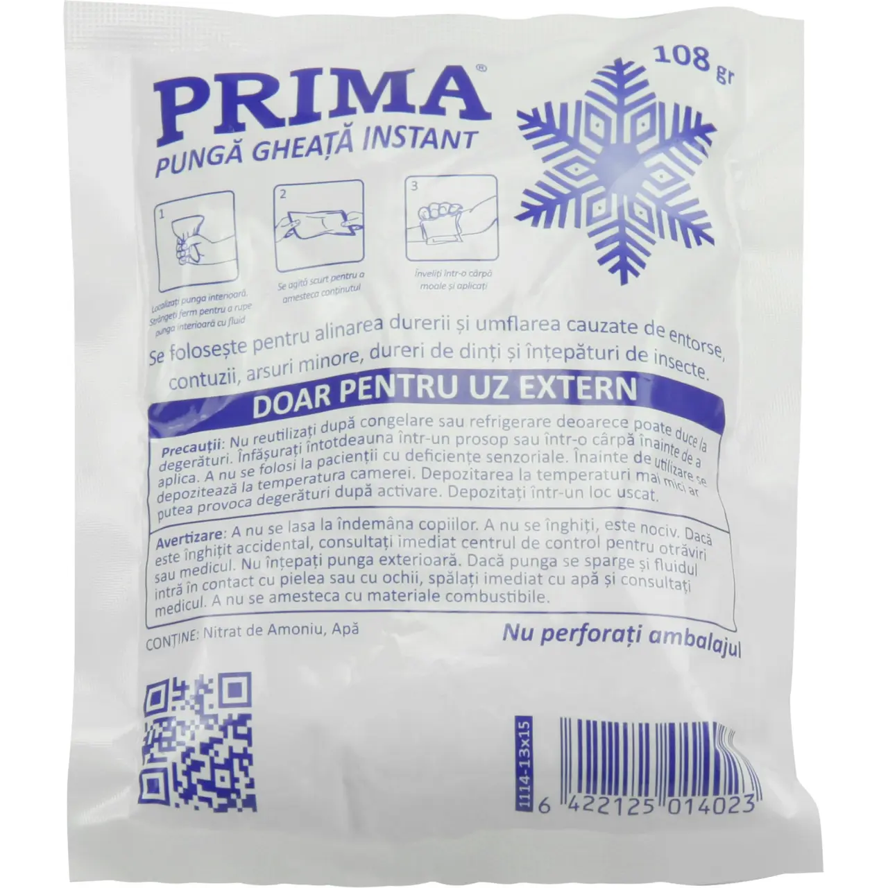 Punga gheata instant, 13x15cm, 105g, PRIMA, uz extern