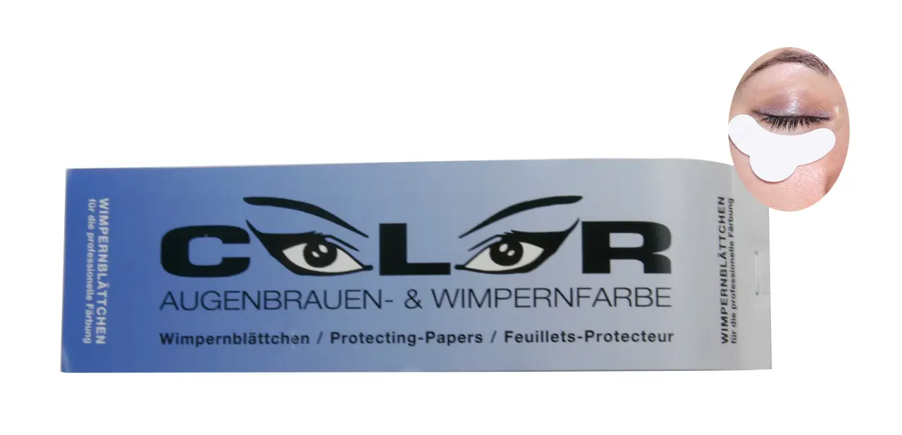 Foite protectoare pentru gene, albe, 96buc
