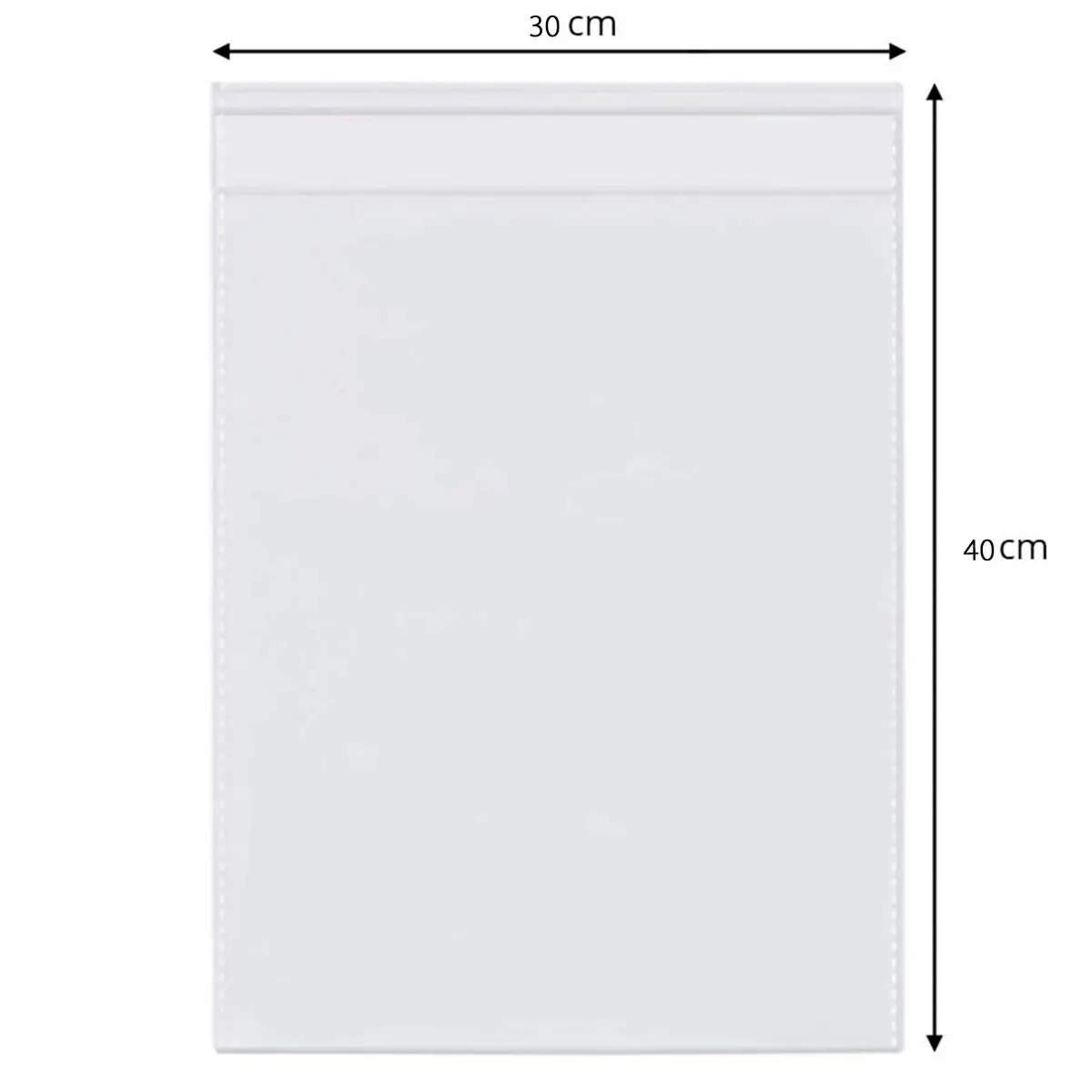 Punga BOPP transparenta cu clapeta adeziva 30x40+6 cm, cu perforatii, pentru ambalare