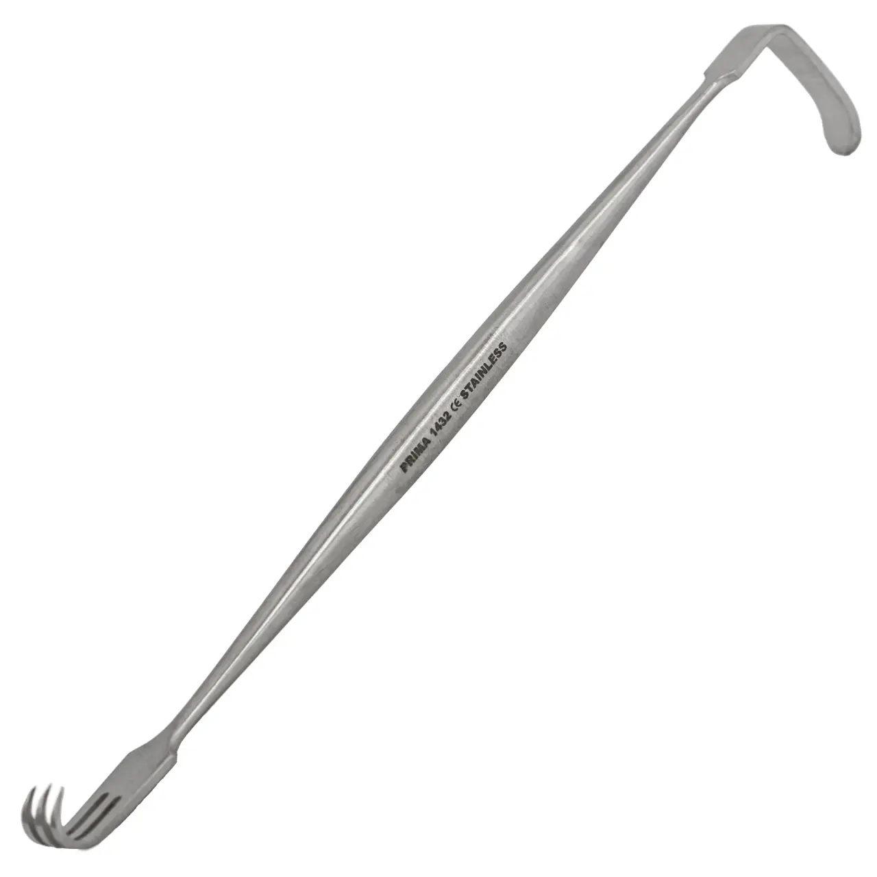 Retractor hook standard PRIMA, 4 carlige, 14cm, inox
