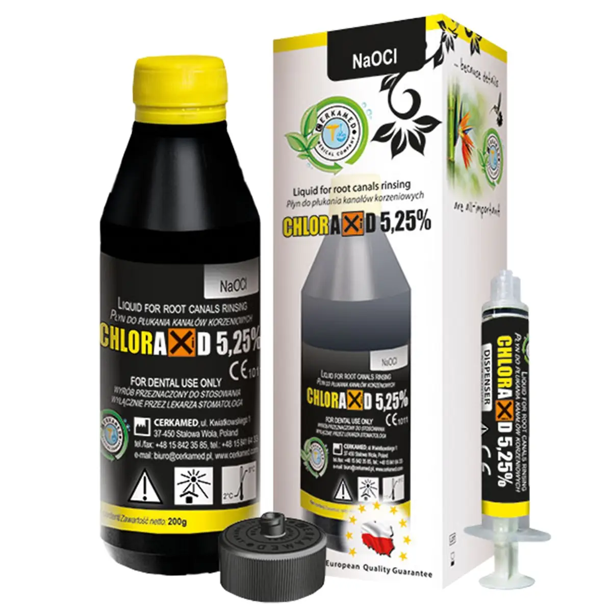 CHLORAXID 5.25% lichid pentru clatirea canalelor, 200ml
