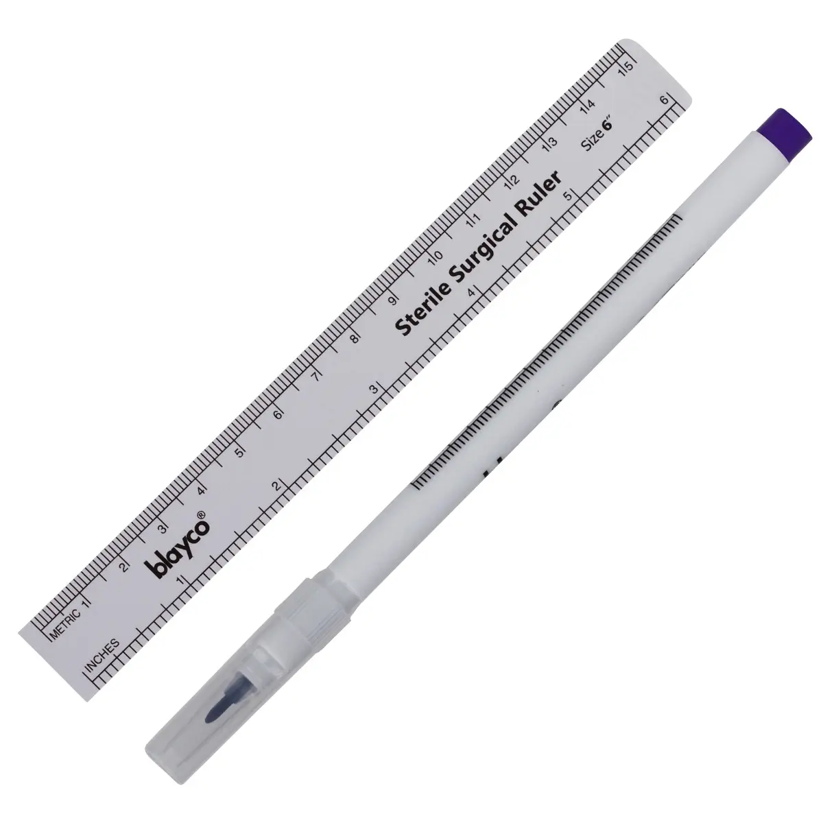 Marker chirurgical pentru piele, steril, cu rigla