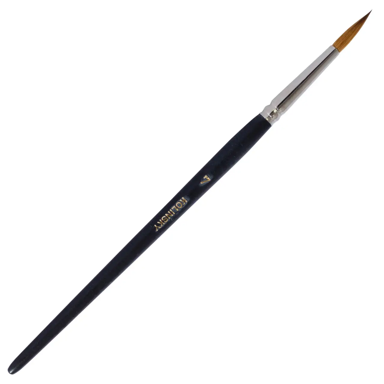 Pensula Kolinsky nr. 8 din par natural de samur - pensula rotunda pentru pictura, acuarela, ulei, guasa si acrilic