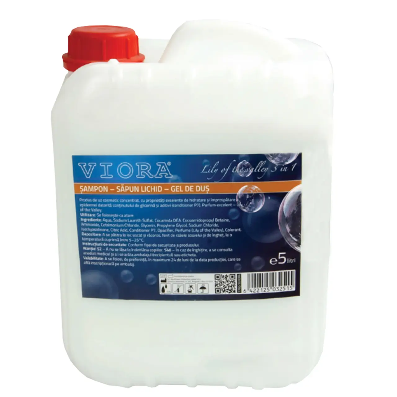 Sapun lichid, sampon, gel de dus, 3 in 1, pentru hotel, 5L, VIORA