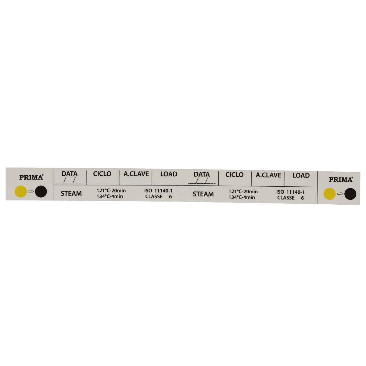 Indicator chimic strip dublu PRIMA, clasa 6, 250 bucati.