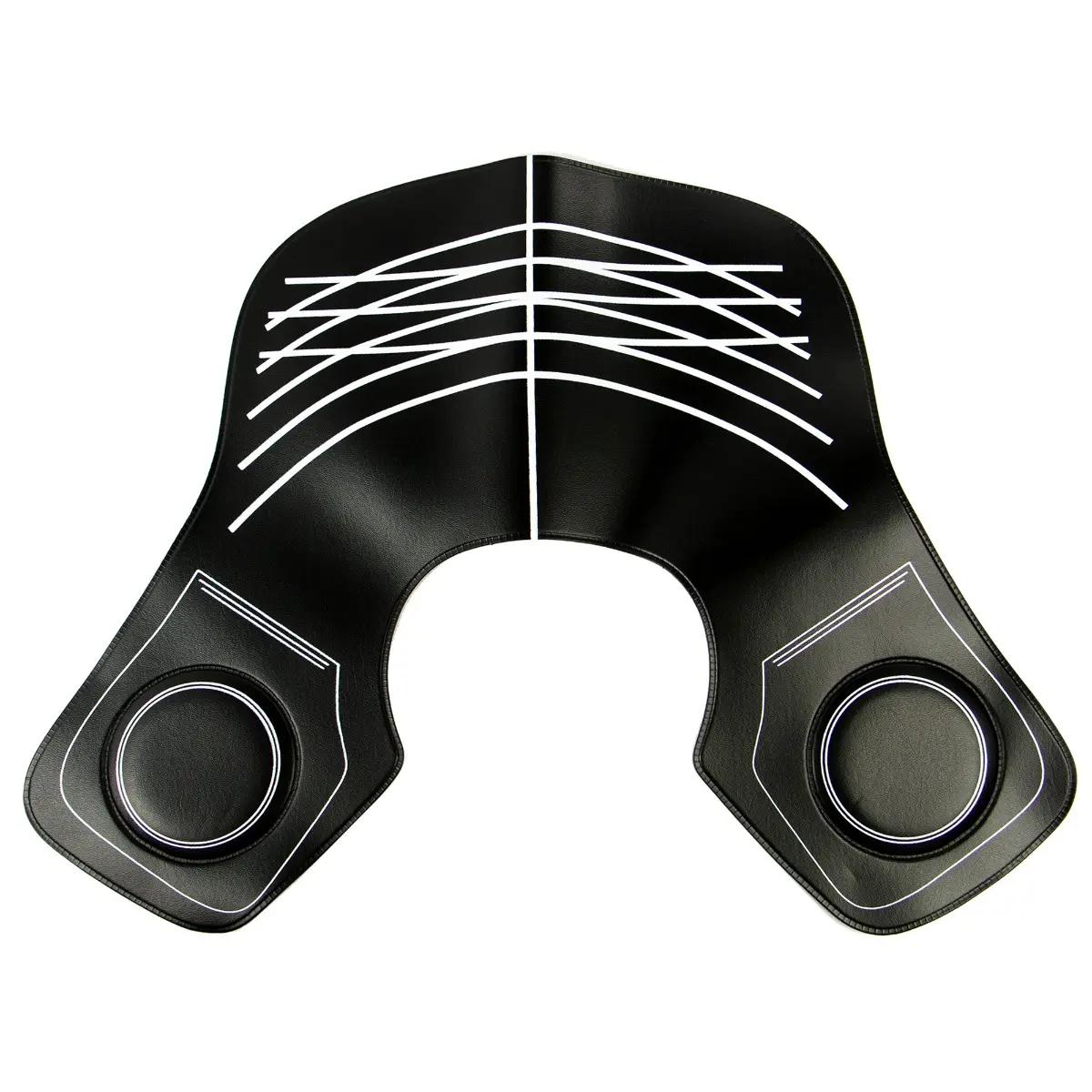 Guler pentru tuns din silicon, 34x30 cm, protector pentru prosop sau pelerina frizerie, negru