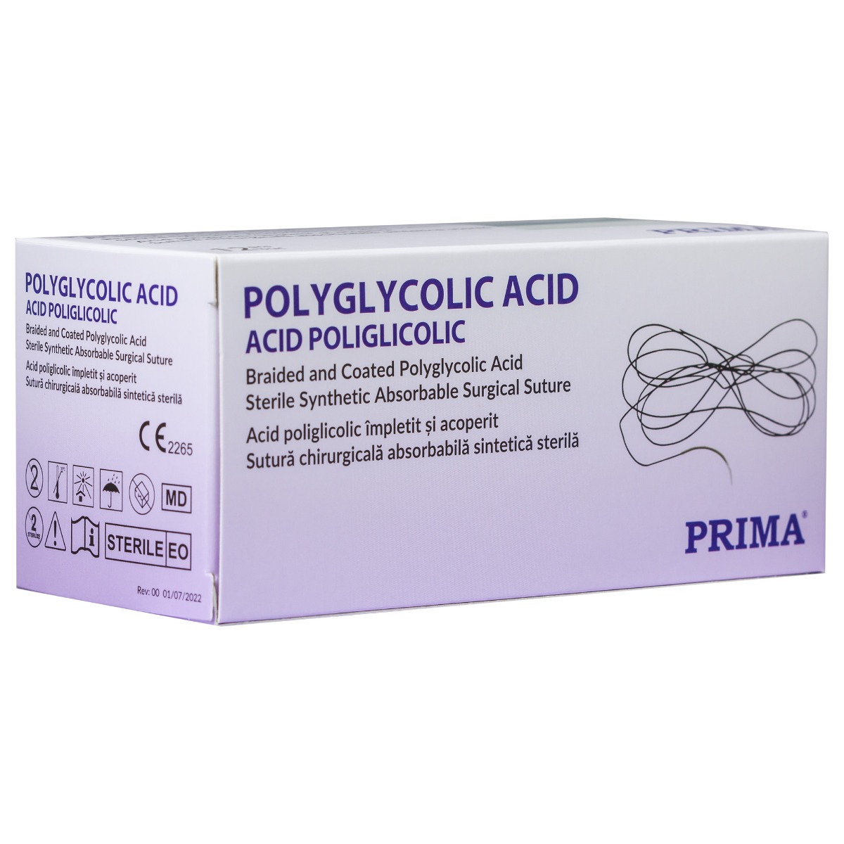 Sutura chirurgicala acid poliglicolic PRIMA 75cm ac Tapercut 3/8 30mm USP 5/0