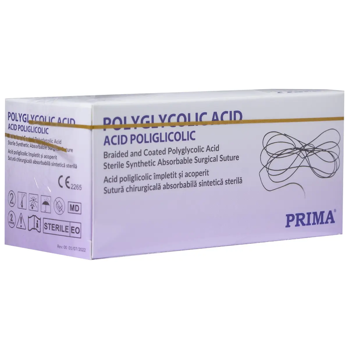 Sutura chirurgicala acid poliglicolic PRIMA 150cm fara ac USP 2