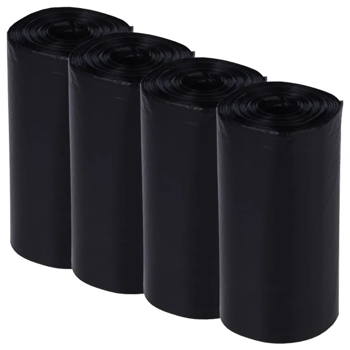 Pungi igienice pentru caini, negre, 4 role x 20 bucati
