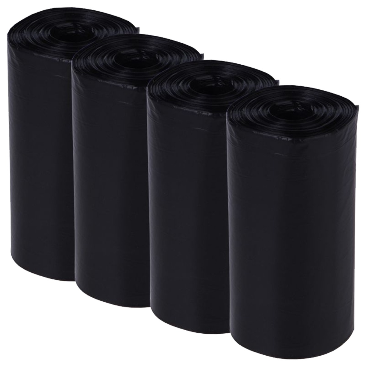Pungi igienice pentru caini, negre, 4 role x 20 bucati