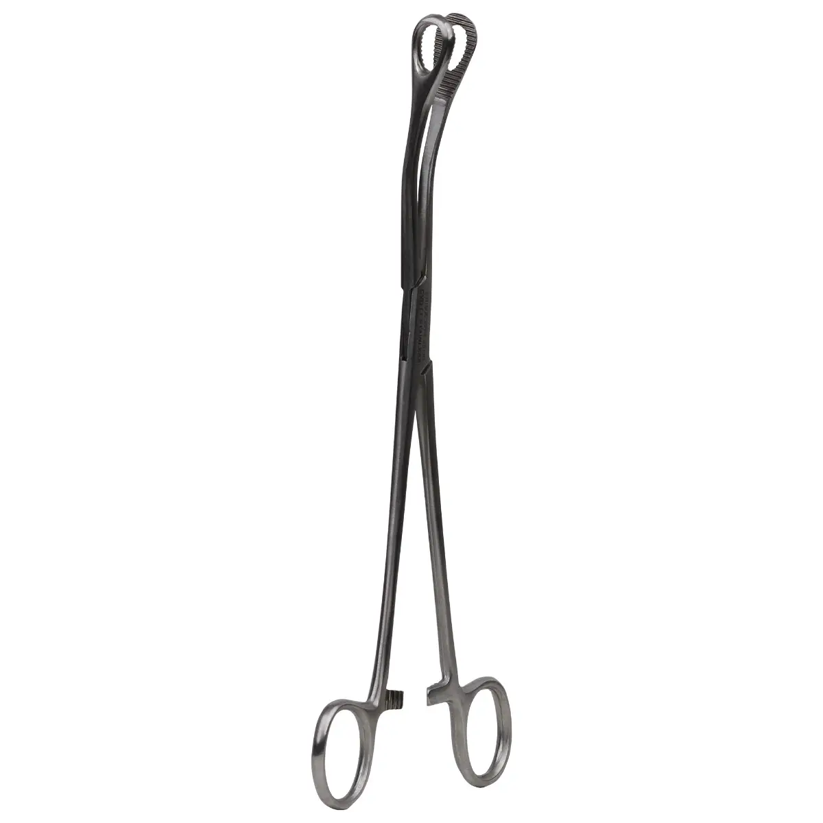 Pensa port-tampon Foerster, curbata, 25cm, din otel inoxidabil