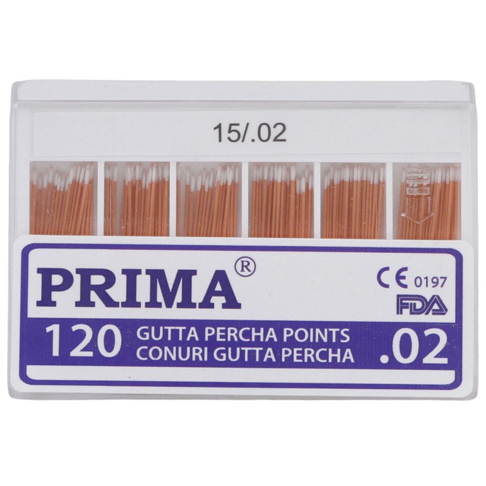 Conuri Gutaperca .02, PRIMA, nr.15-40, diverse culori, 120 bucati