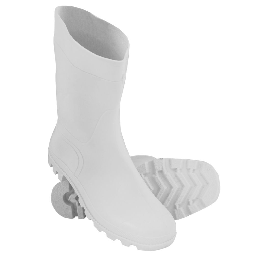 Cizme de lucru impermeabile, din PVC, albe, marimi 36-46