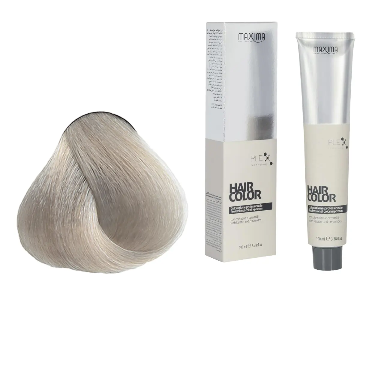 Vopsea profesionala de par, 10.1 Blond cenusiu deschis, MAXIMA, 100ml