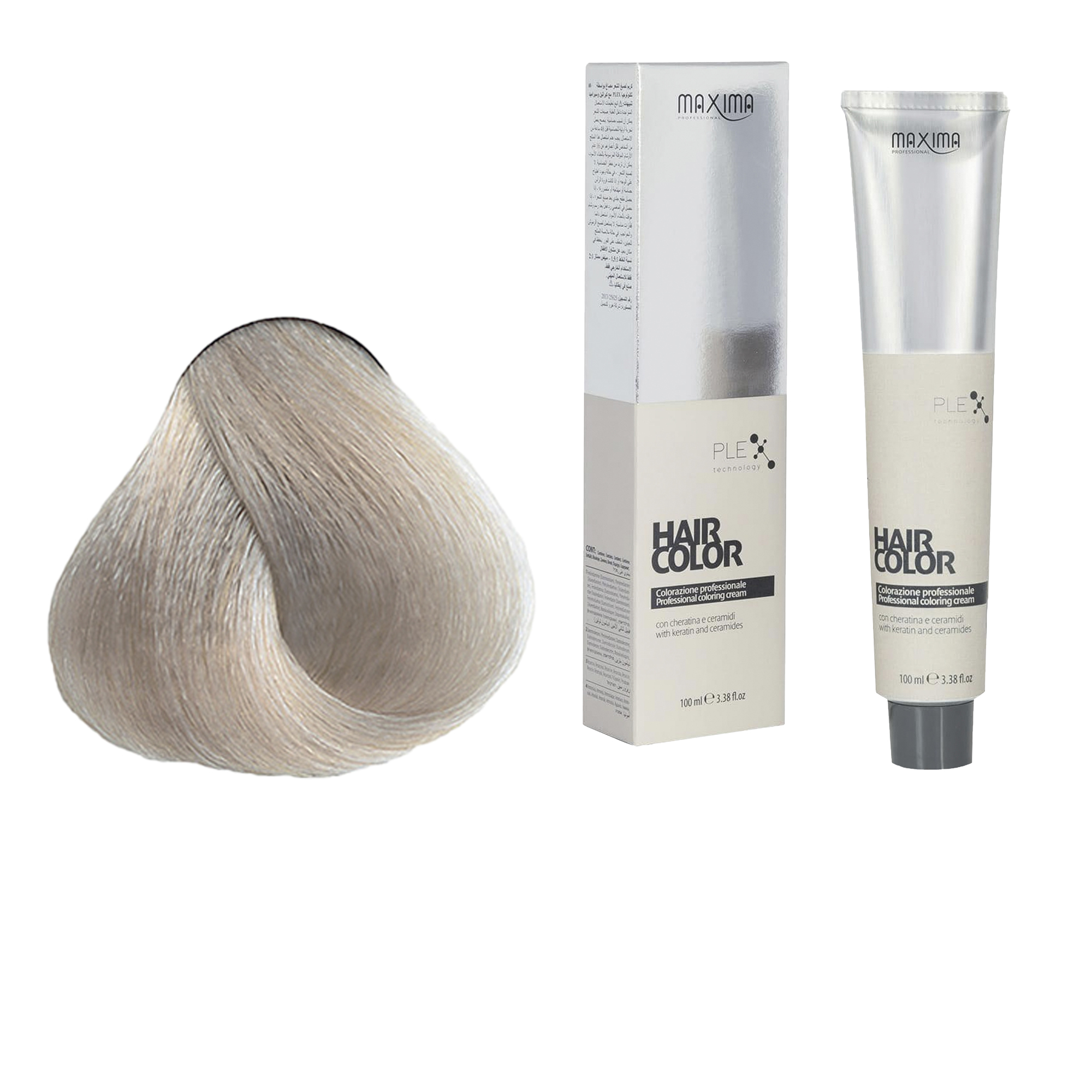 Vopsea profesionala de par, 10.1 Blond cenusiu deschis, MAXIMA, 100ml