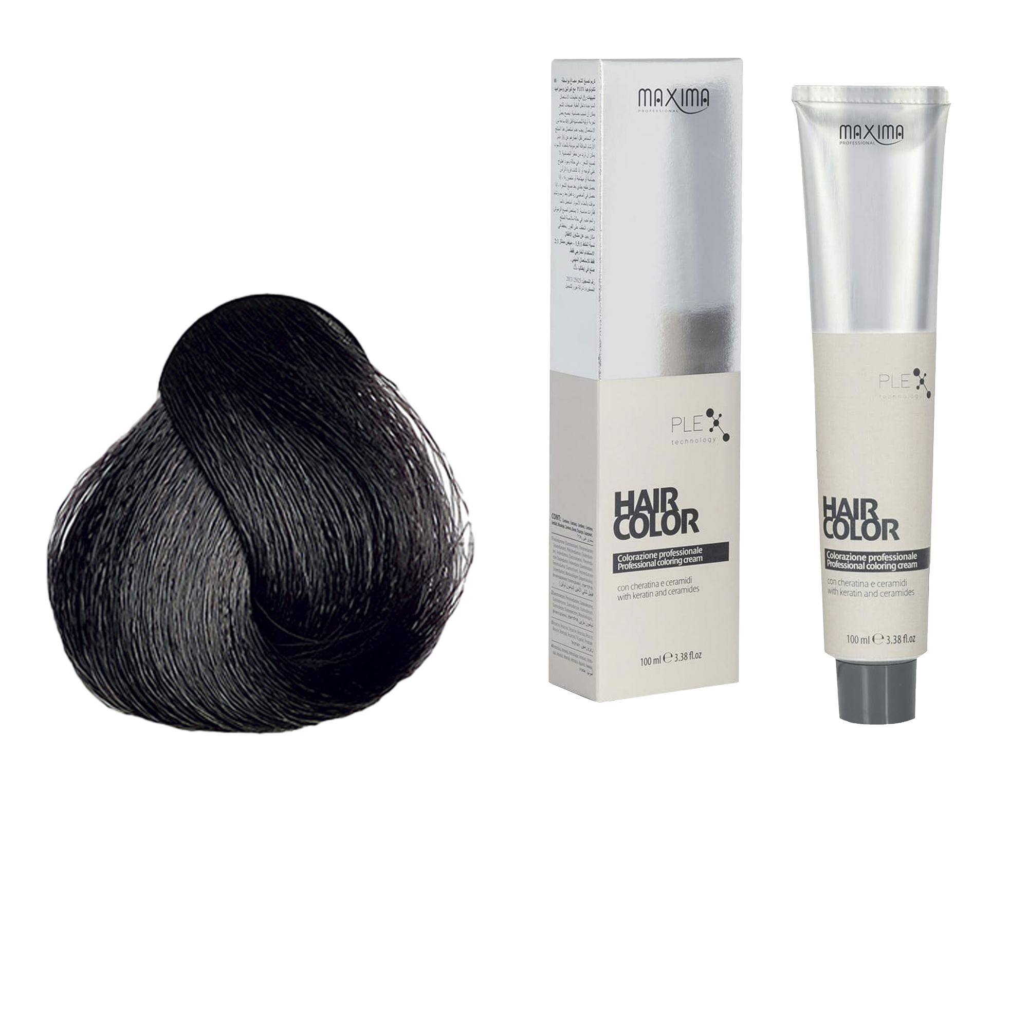 Vopsea profesionala de par, 3 Saten inchis, MAXIMA, 100ml