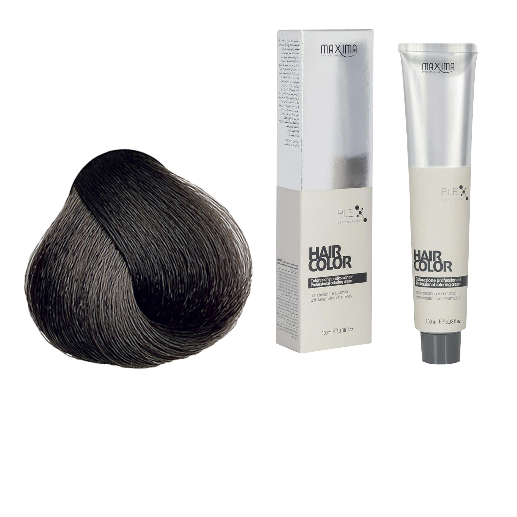 Vopsea profesionala de par, 4 Saten, MAXIMA, 100ml