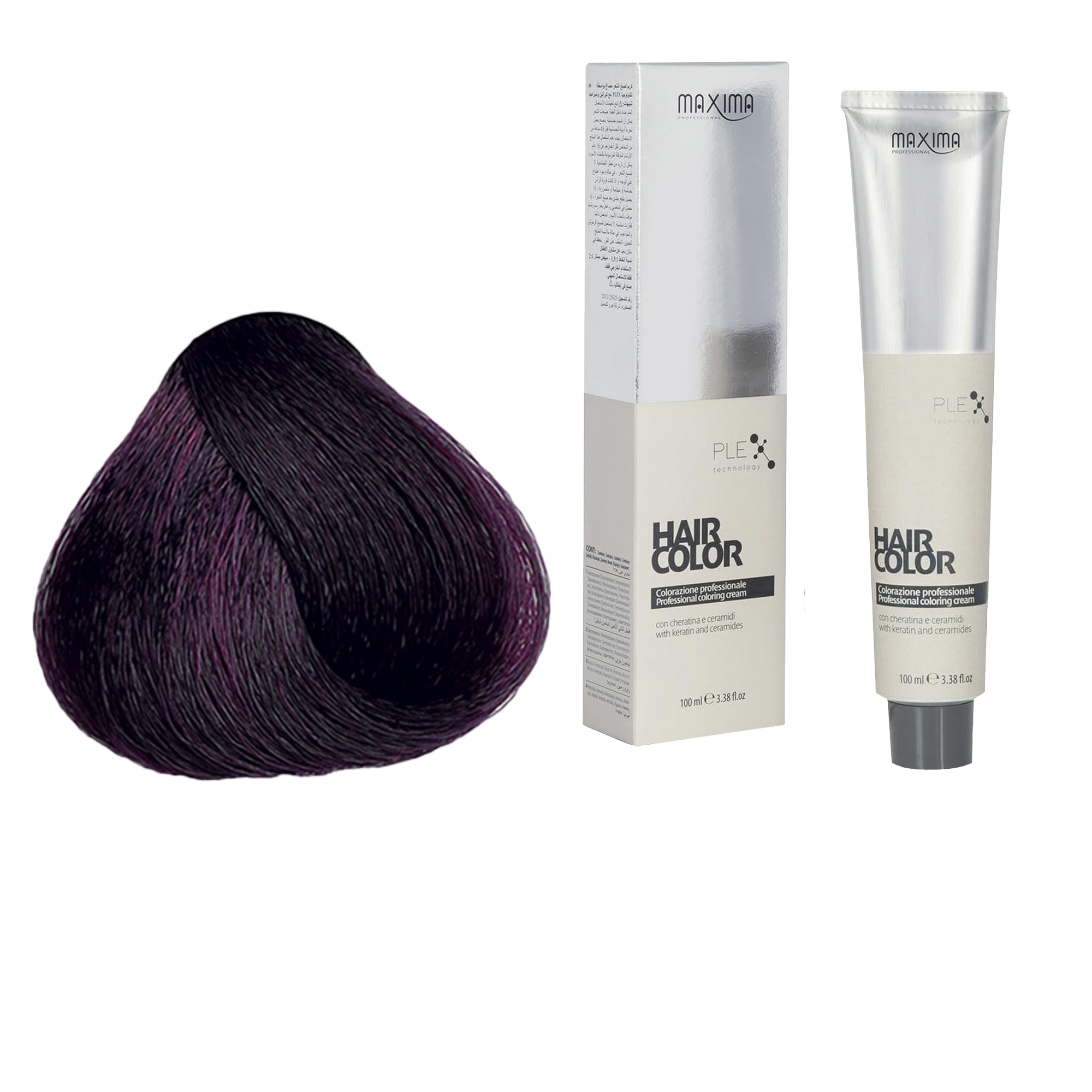 Vopsea profesionala de par, 5.2 Saten violet deschis, MAXIMA, 100ml