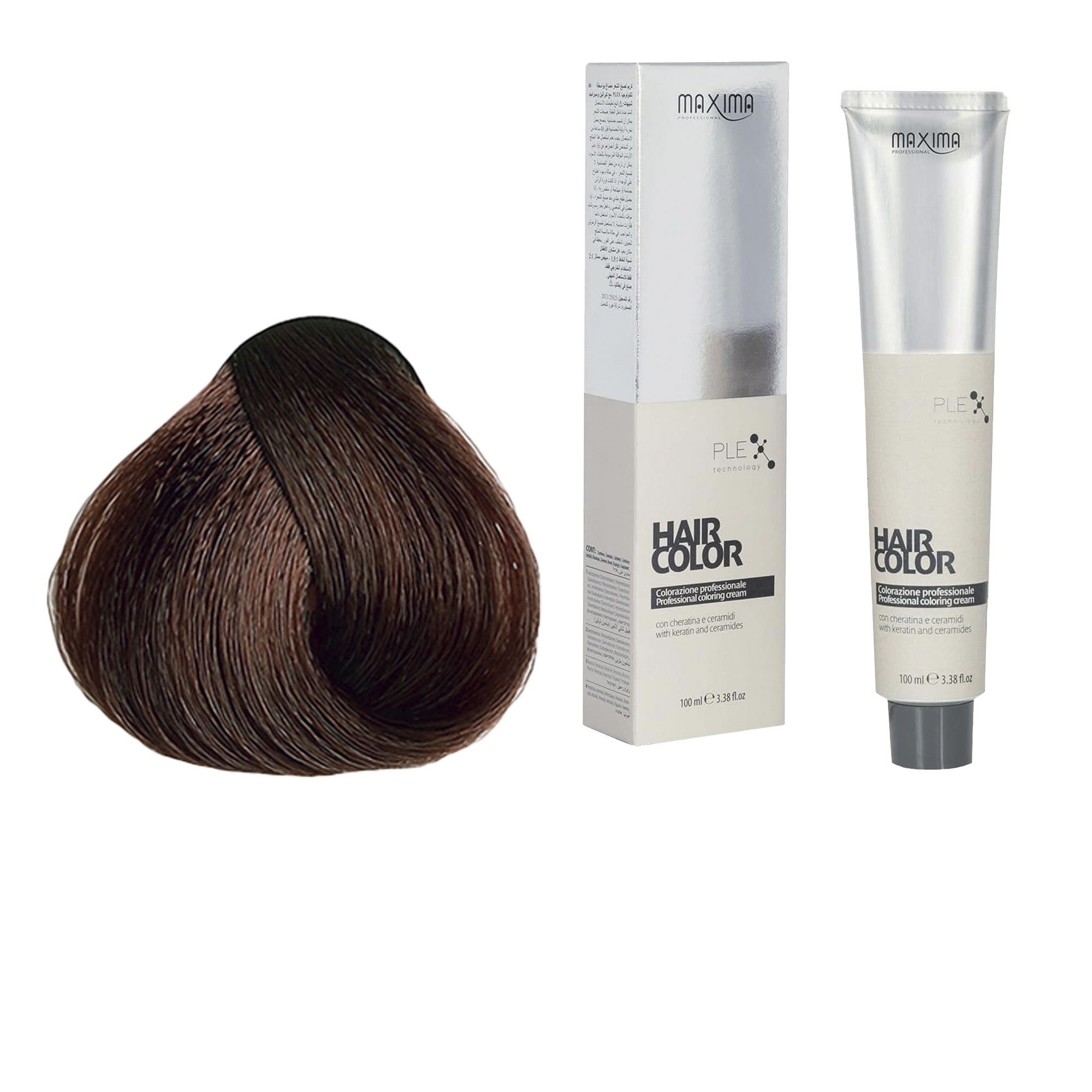 Vopsea profesionala de par, 5.4 Saten cupru deschis, MAXIMA, 100ml