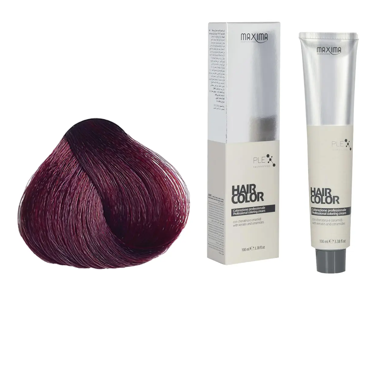 Vopsea profesionala de par, 5.62 Saten roscat violet deschis, MAXIMA, 100ml