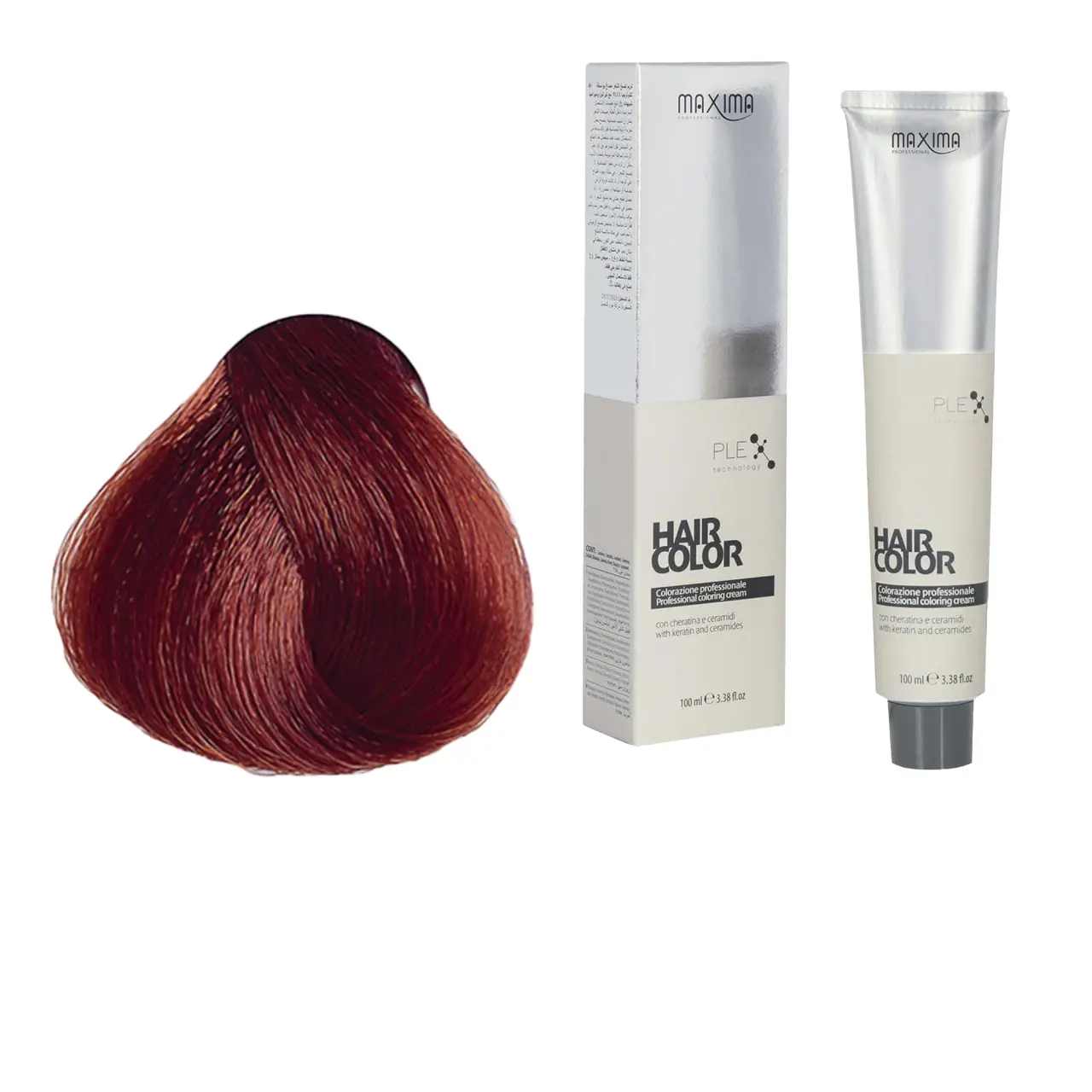 Vopsea profesionala de par, 6.64 Blond roscat aramiu inchis, MAXIMA, 100ml