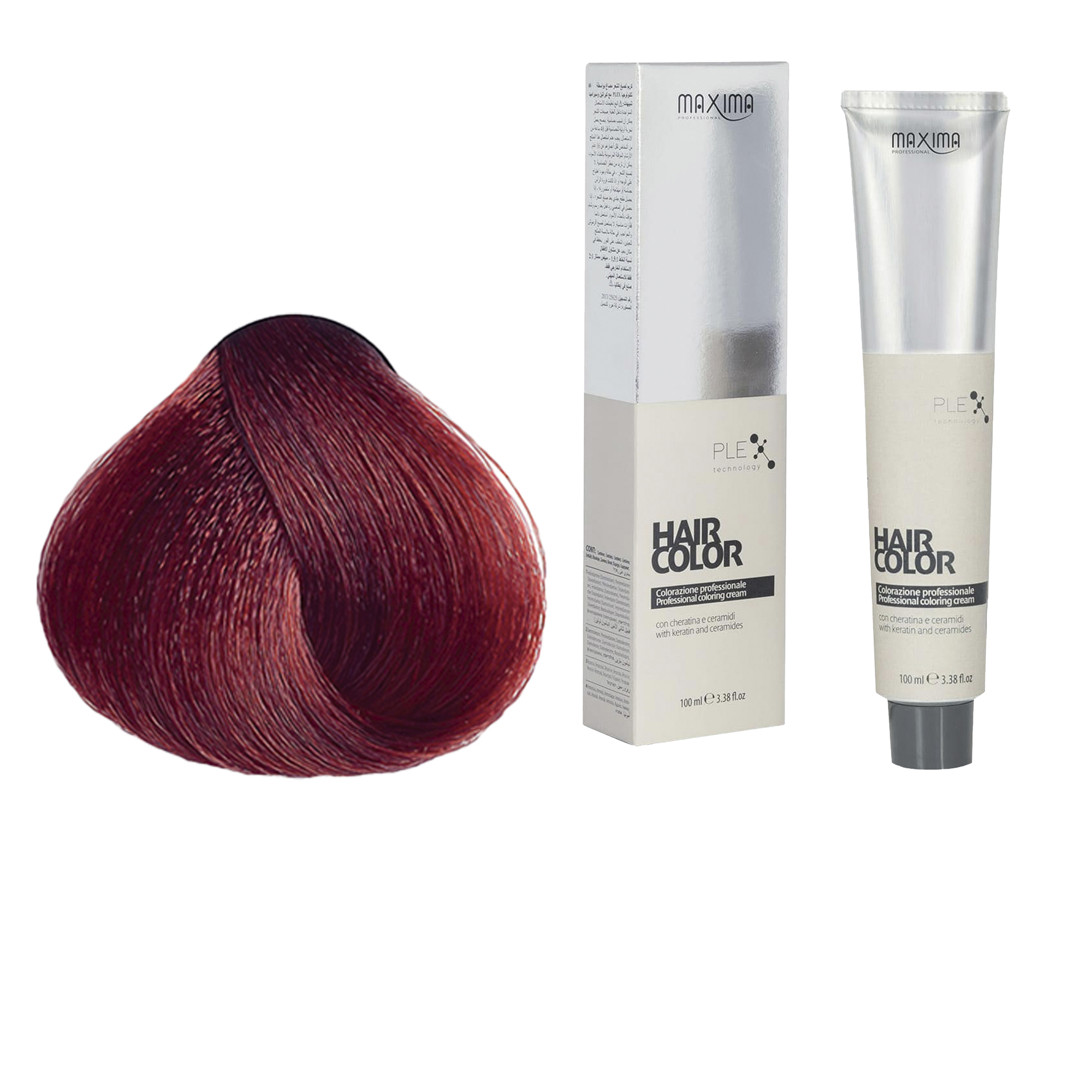 Vopsea profesionala de par, 6.66 Roscat inchis intens, MAXIMA, 100ml