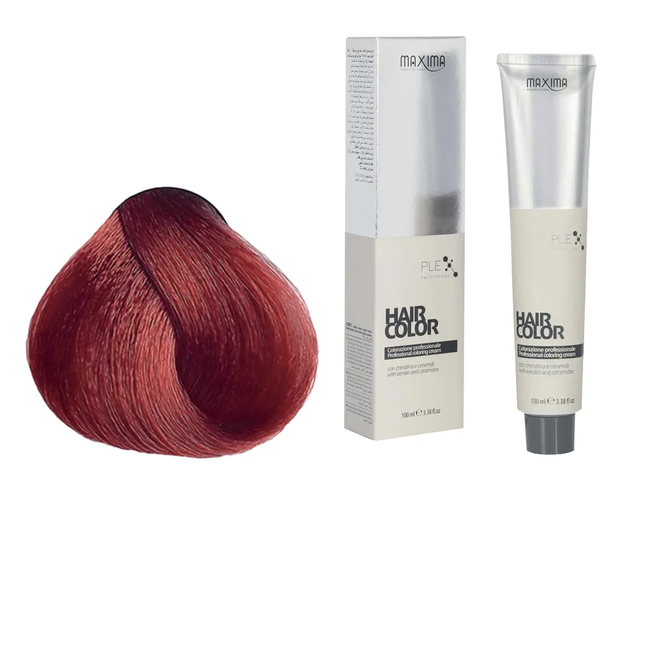 Vopsea profesionala de par, 7.66 Blond roscat intens, MAXIMA, 100ml
