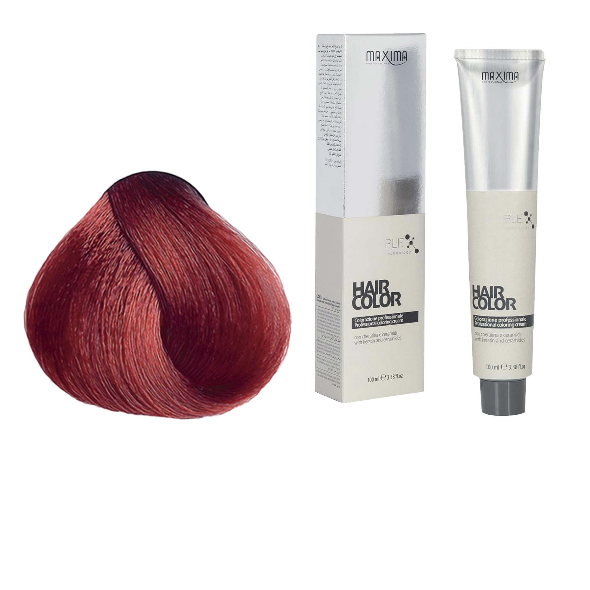 Vopsea profesionala de par, 7.66 Blond roscat intens, MAXIMA, 100ml