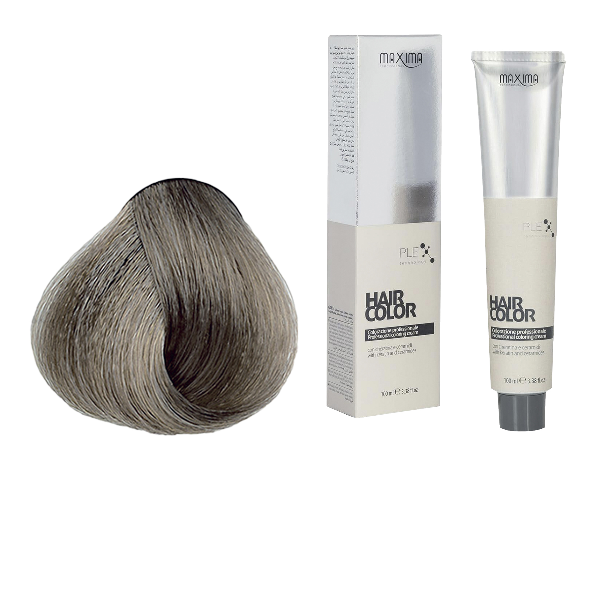 Vopsea profesionala de par Maxima, 8.1 Blond deschis cenusiu, 100 ml