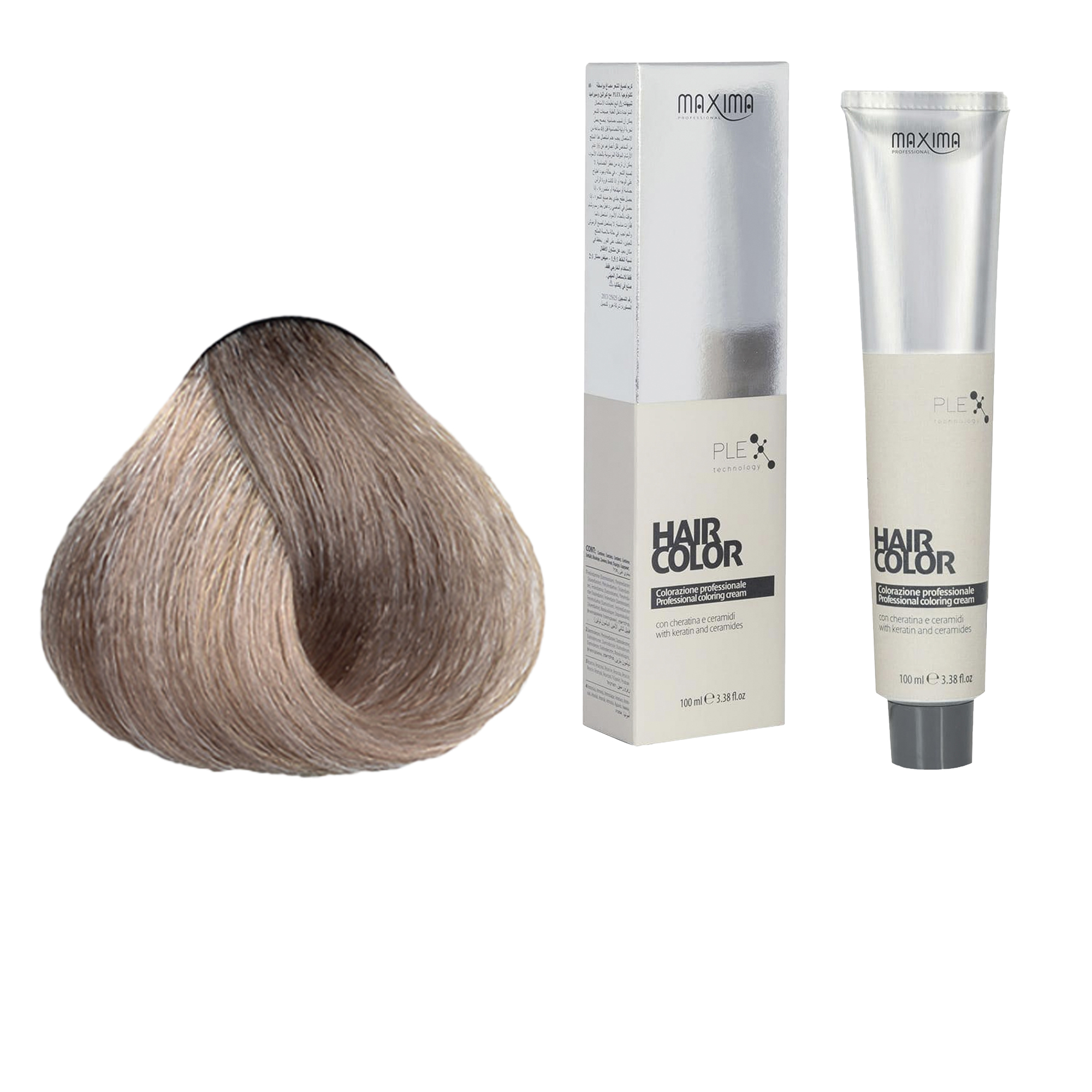 Vopsea profesionala de par, 9.7 Blond nisipiu foarte deschis, MAXIMA, 100ml
