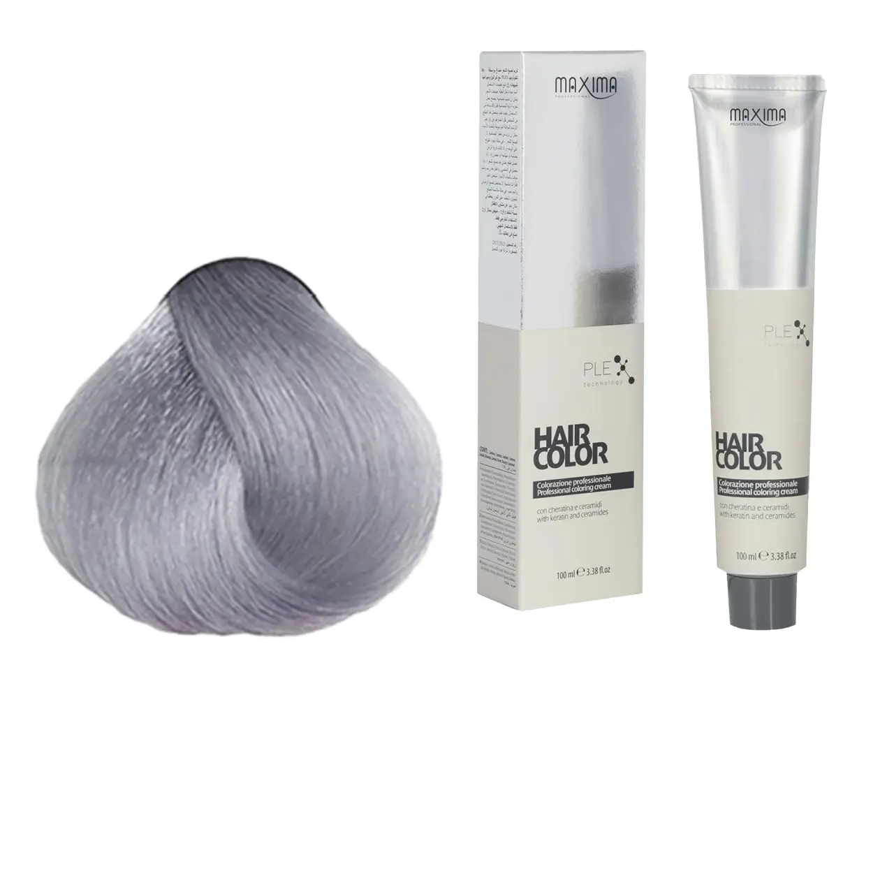 Vopsea profesionala de par, Mixton argintiu, MAXIMA, 100ml