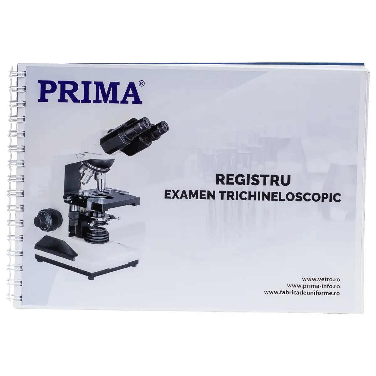 Registru examen trichineloscopic, PRIMA, pentru cabinete veterinare, A4, 100 file