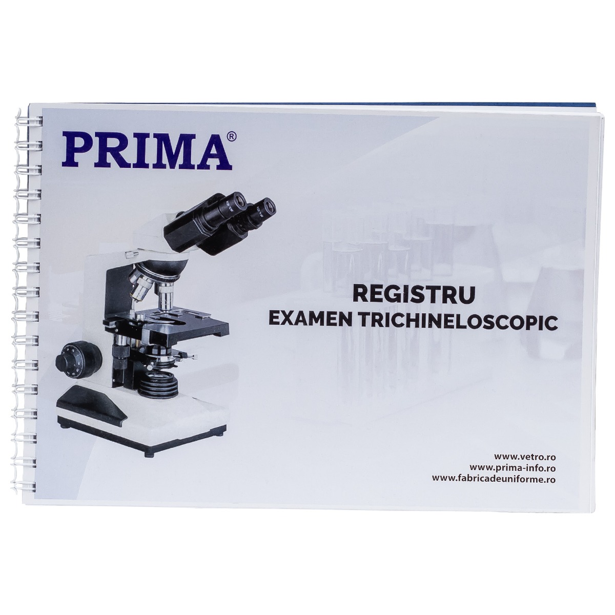 Registru examen trichineloscopic, PRIMA, pentru cabinete veterinare, A4, 100 file