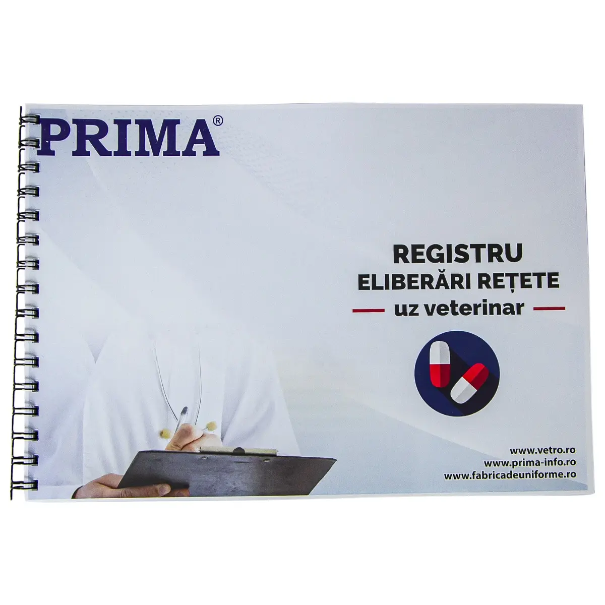 Registru pentru eliberari retete, uz veterinar, PRIMA, A4, 50 file