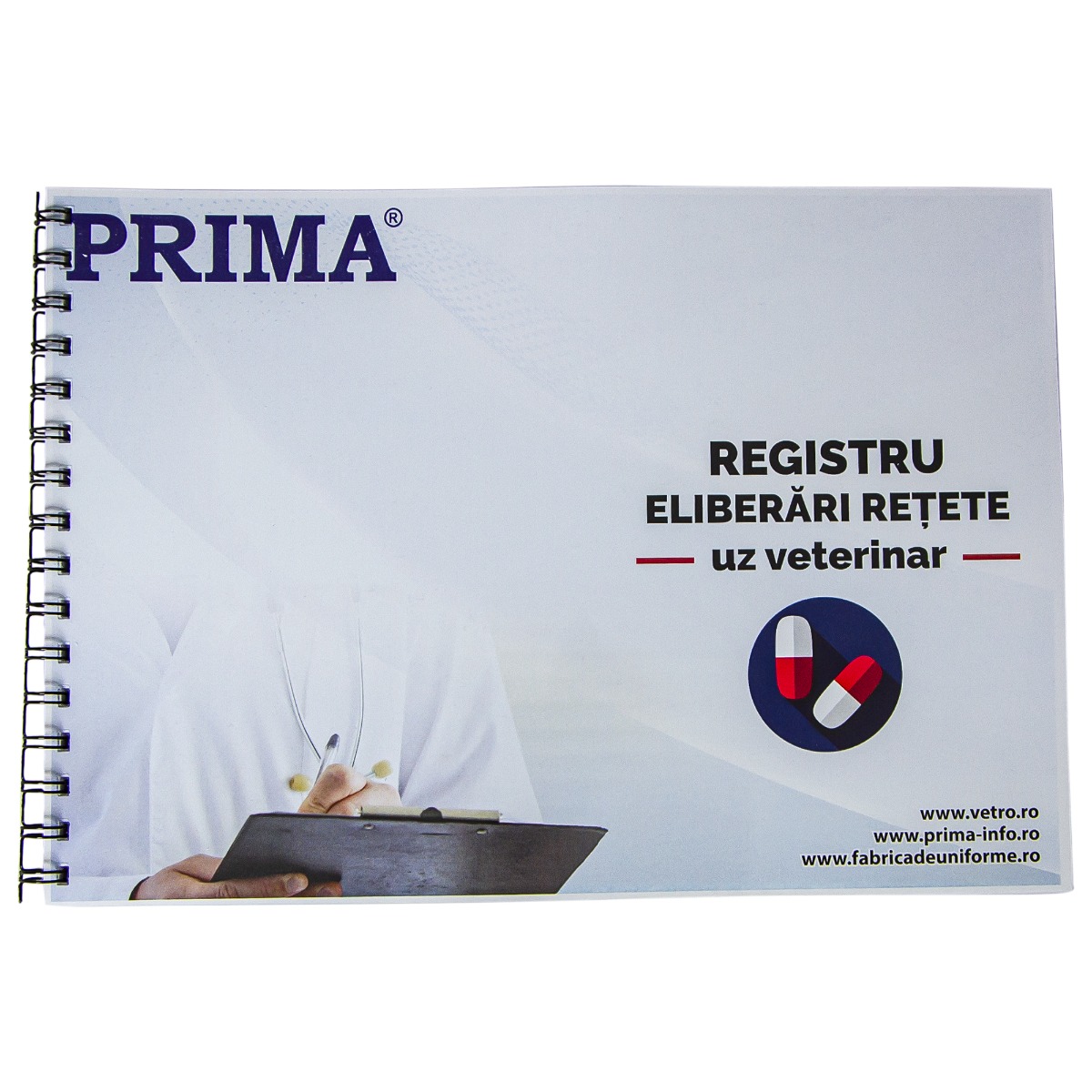 Registru pentru eliberari retete, uz veterinar, PRIMA, A4, 50 file