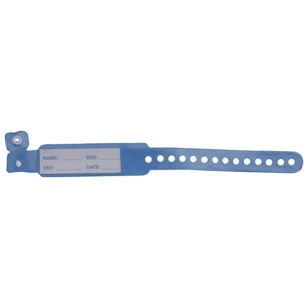 Bratari de identificare pentru copii PRIMA, roz/albastre, din plastic, 17.5 cm, 100 bucati