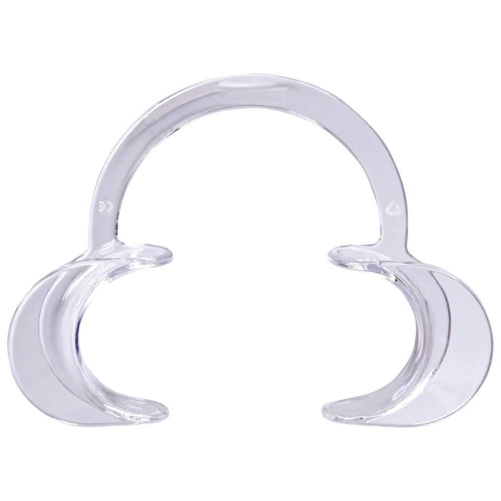 Departator bucal bicomisural PRIMA, transparent, plastic autoclavabil 134 °C, diverse marimi, 1 pereche