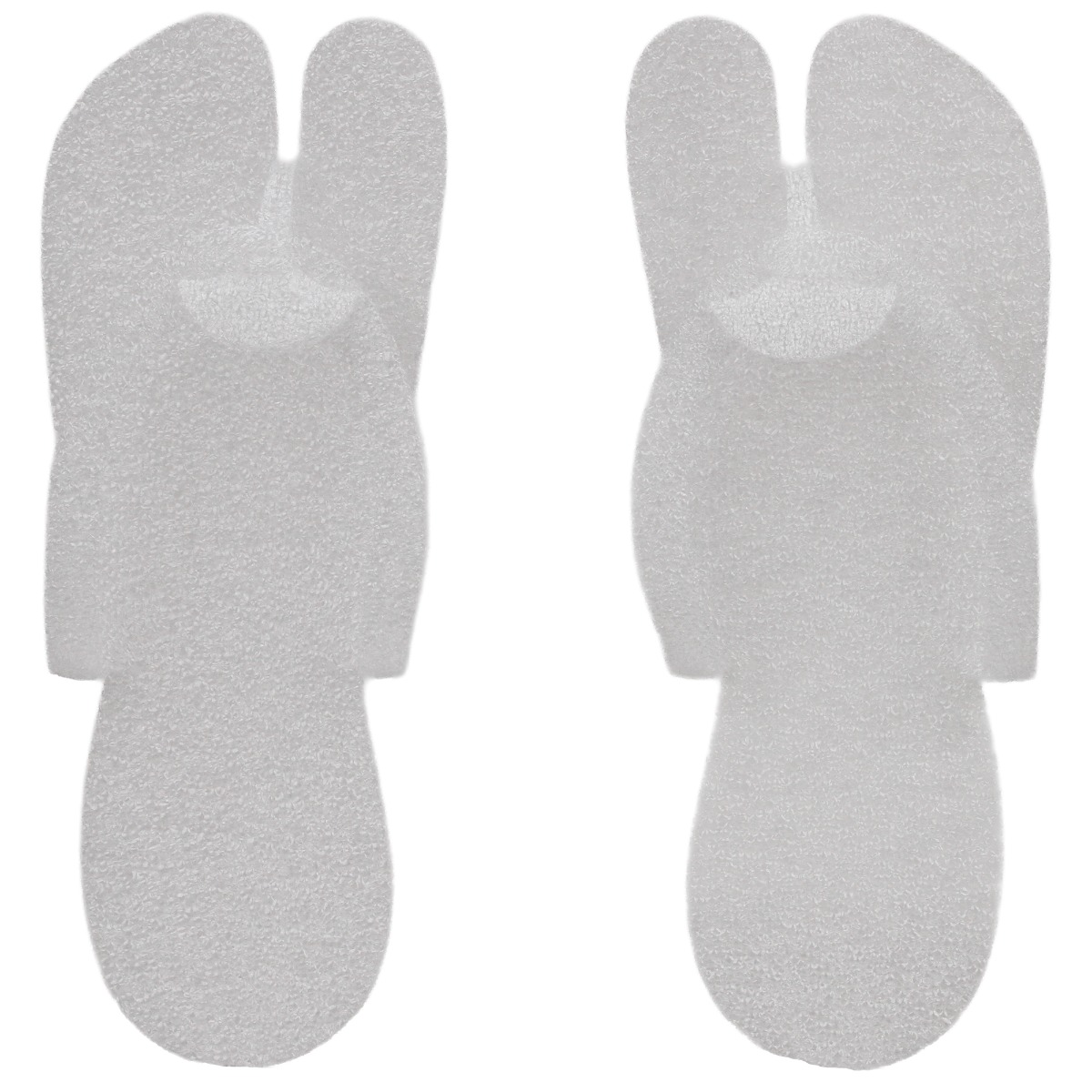 Papuci din polistiren expandat, interdeget, de unica folosinta, albi, 25 perechi
