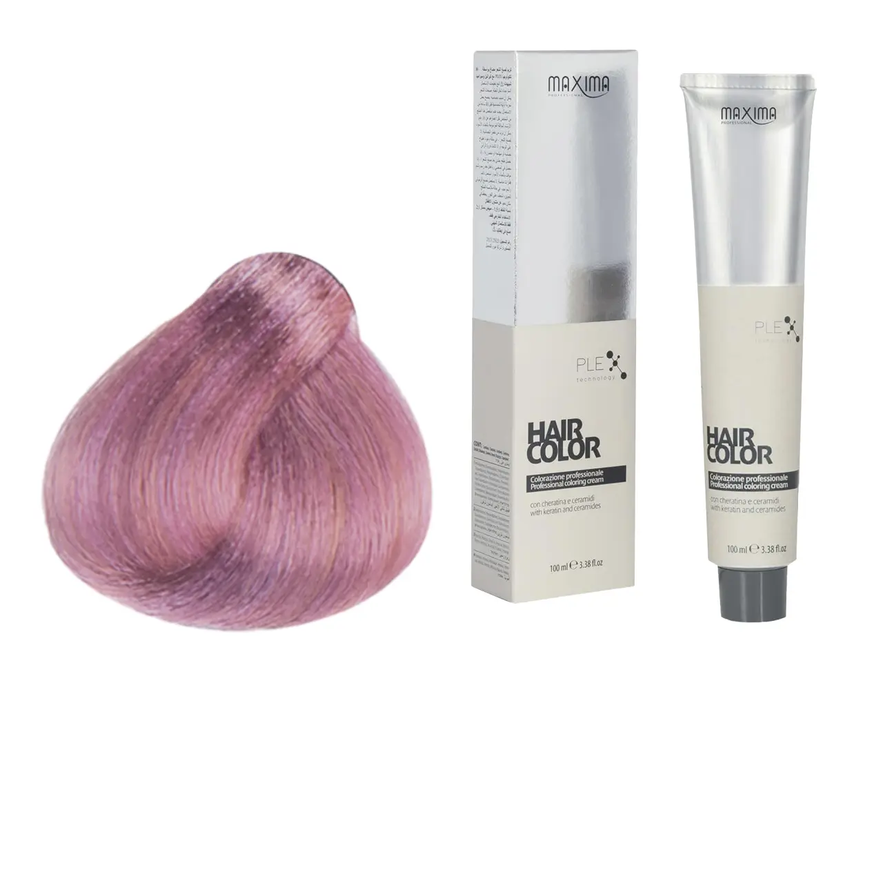 Vopsea profesionala de par, 7 Roz arctic metalic, MAXIMA, 100ml