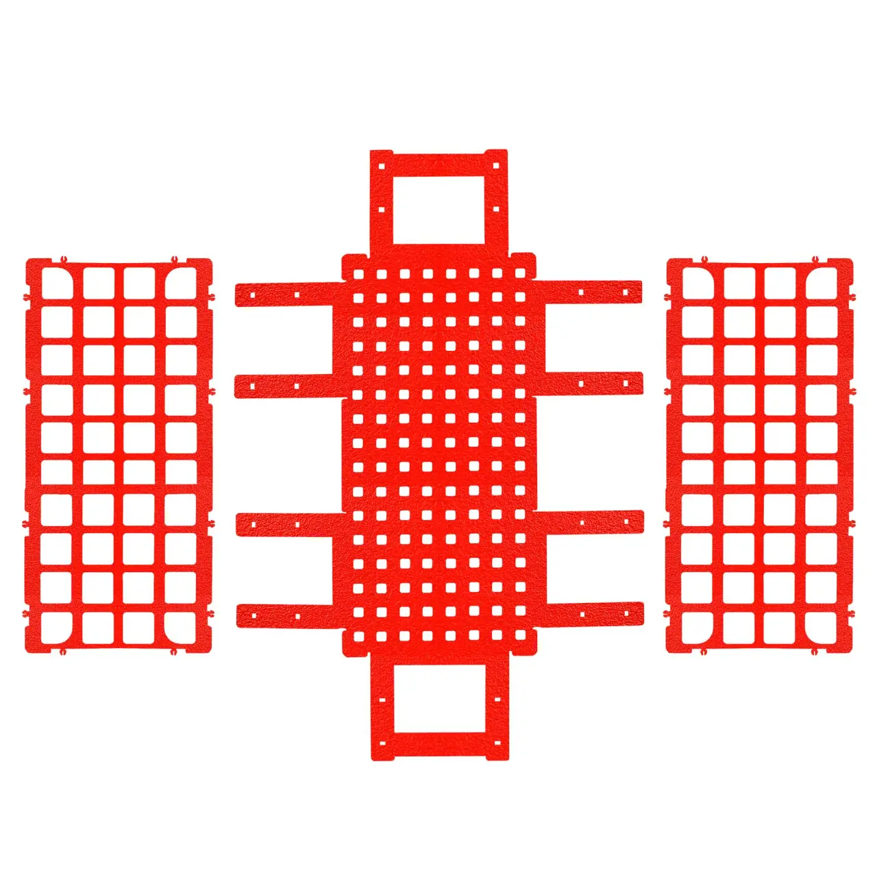 Suport din polipropilena pentru eprubete, rosu, 40 pozitii Ø 18-20 mm, 160×275×70 mm