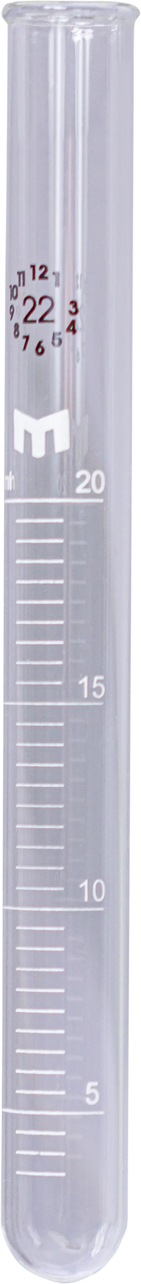 Eprubeta gradata cu fund rotund, fara dop, 20 ml, 5 buc