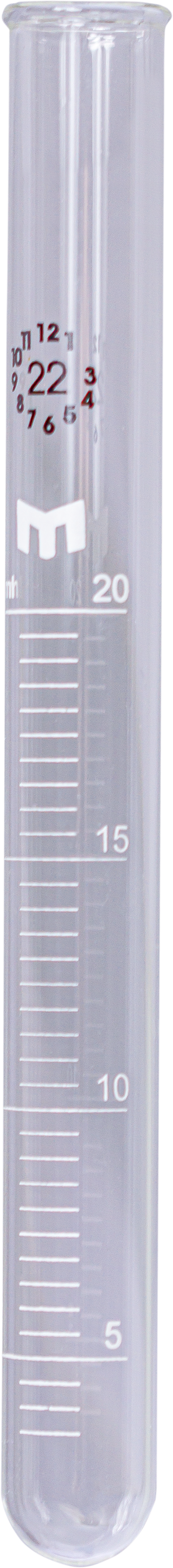 Eprubeta gradata cu fund rotund, fara dop, 20 ml, 5 buc