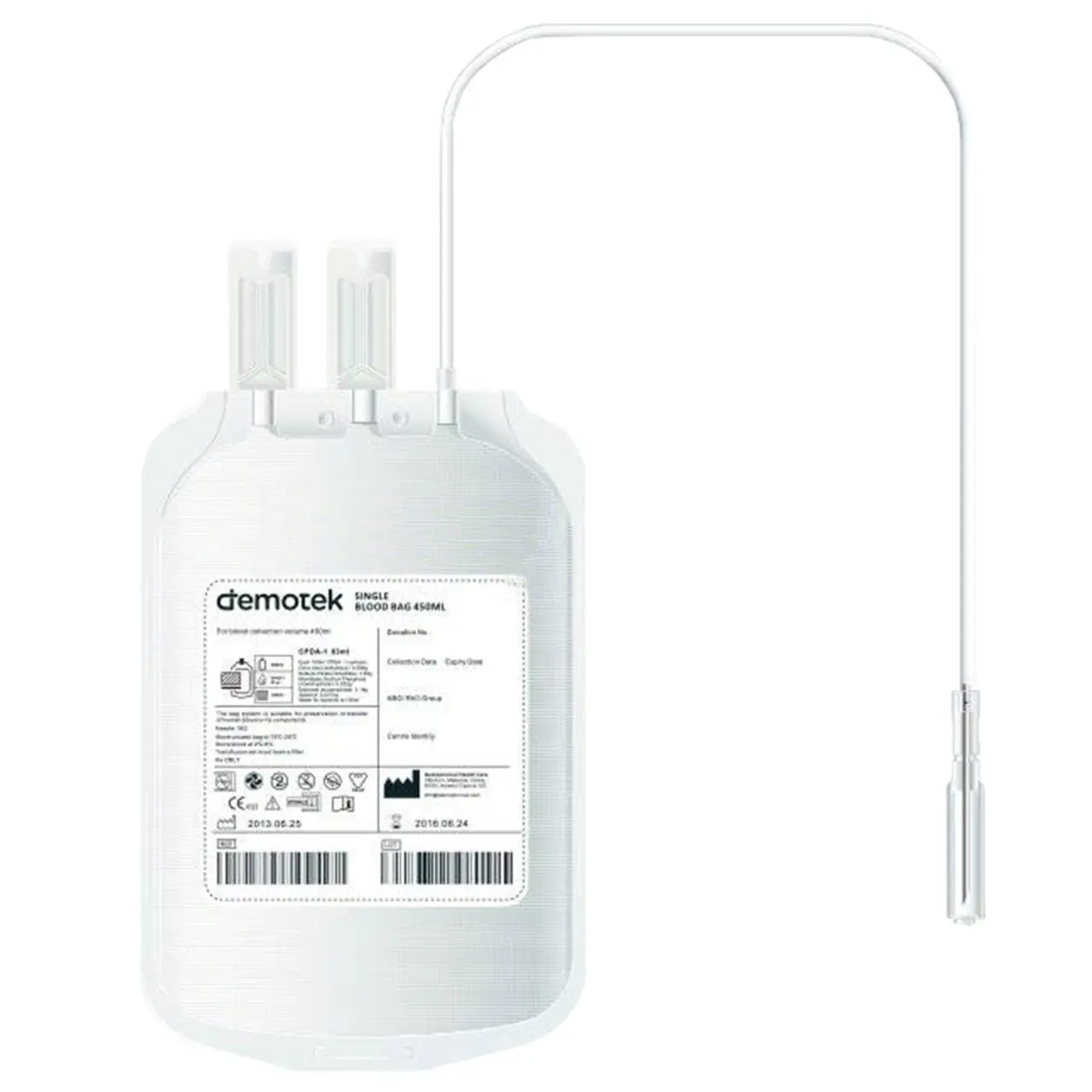 Punga recoltare sange, 250ml cu ac 16G si anticoagulant CPDA-1, de unica folosinta, sterila