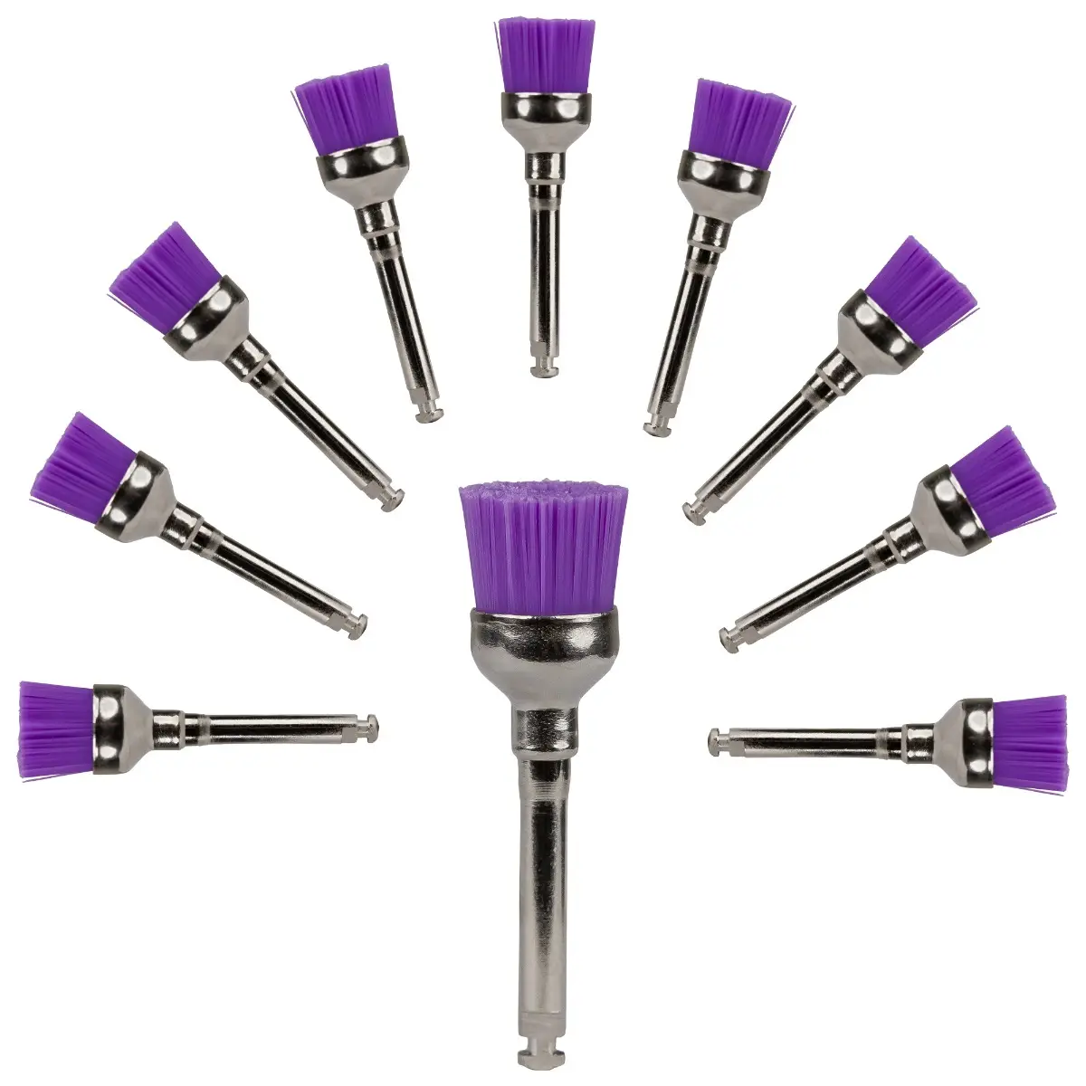 Periute detartraj violet din nailon PRIMA, 100 bucati, forma de cupa