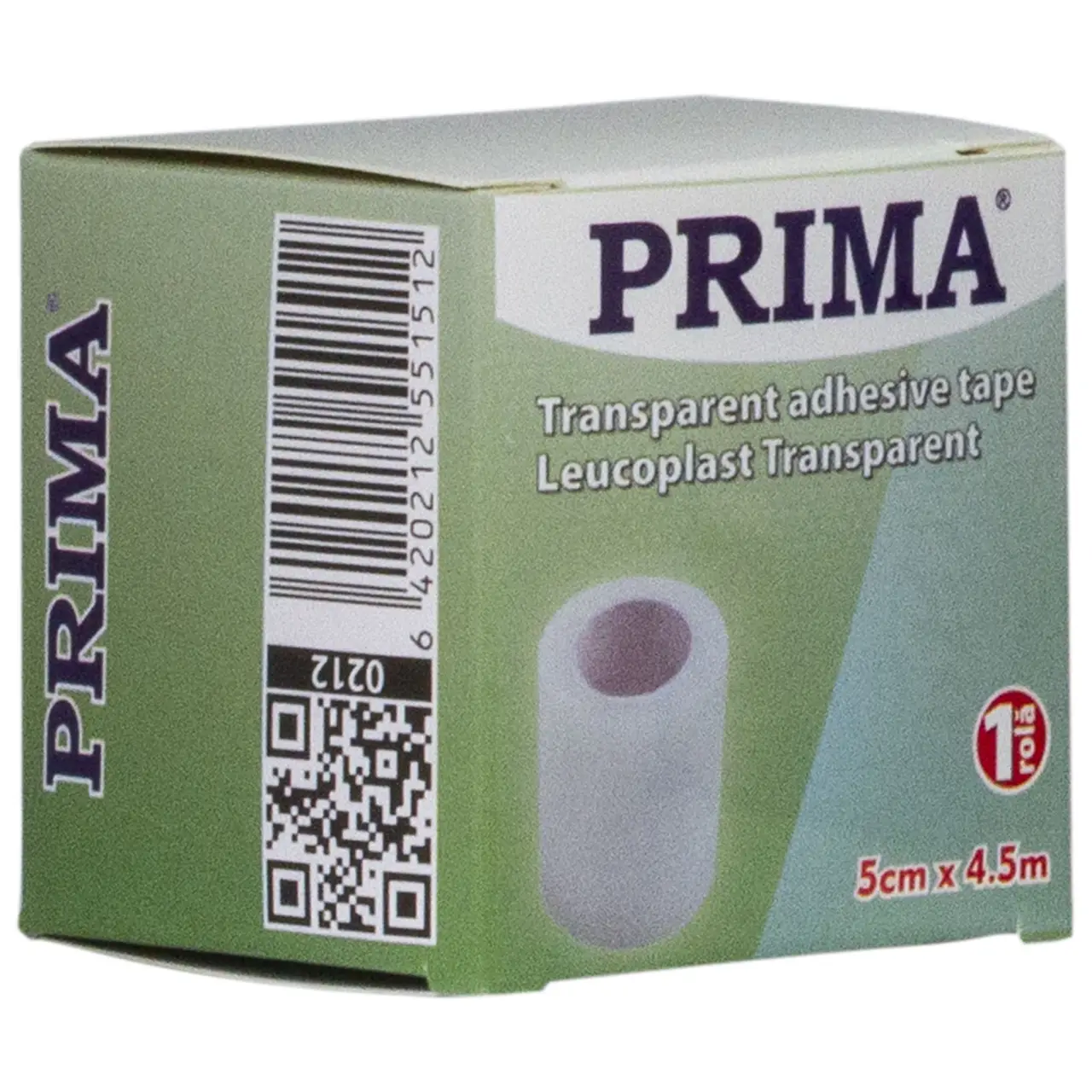 Leucoplast transparent, 5cm x 4.5m, hipoalergenic, medical, pentru fixarea pansamentelor, PRIMA